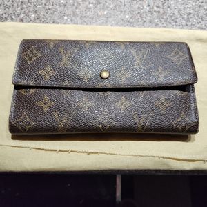 Louis Vuitton Monogram Porte Tresor International Trifold Long Wallet